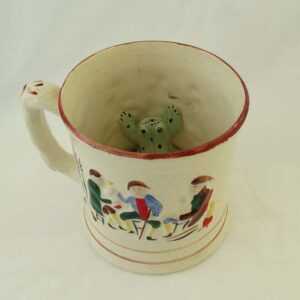Antique Staffordshire Frog Mug