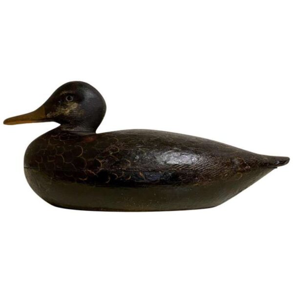 Martha's Vineyard Black Duck Decoy by Frank Richardson, circa 1920