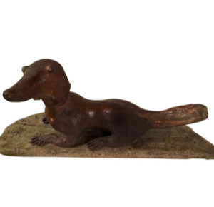 Early 20th Century Folk Art Driftwood Dachshund Dog