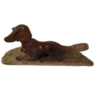 Early 20th Century Folk Art Driftwood Dachshund Dog