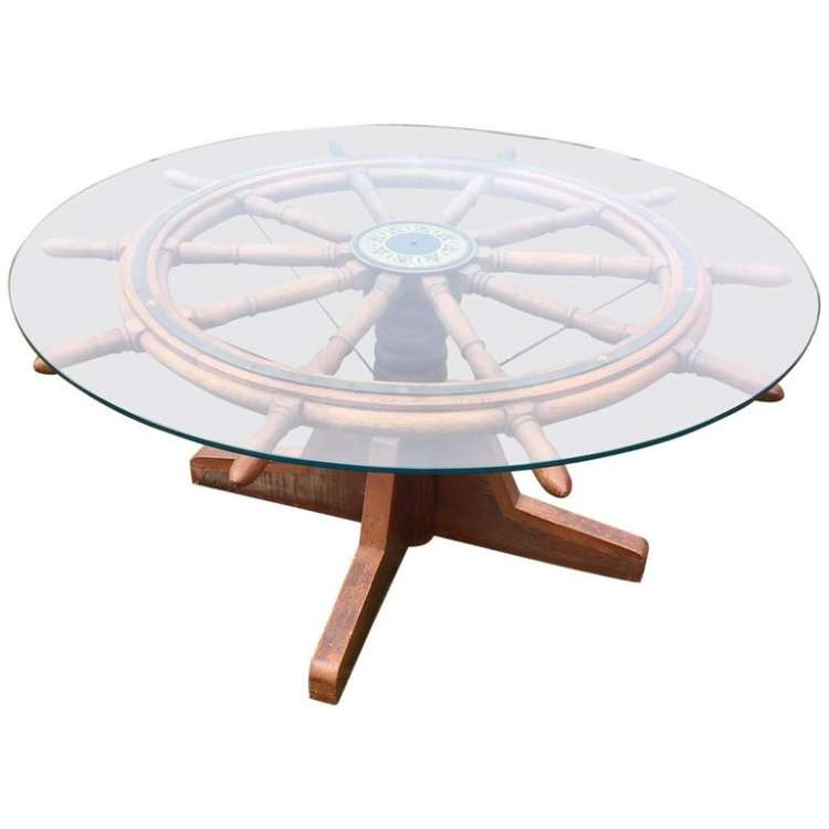 Antique Nantucket Ship’s Wheel Dining Table antiques depot