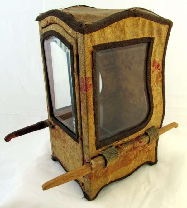 Antique Sedan Chair Vitrine Cabinet