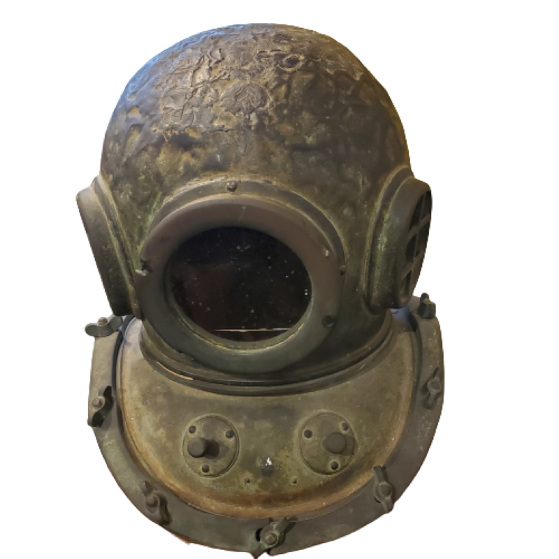 Antique Japanese Pearl Deep Sea Diving Helmet, circa 1920s or – antiques depot