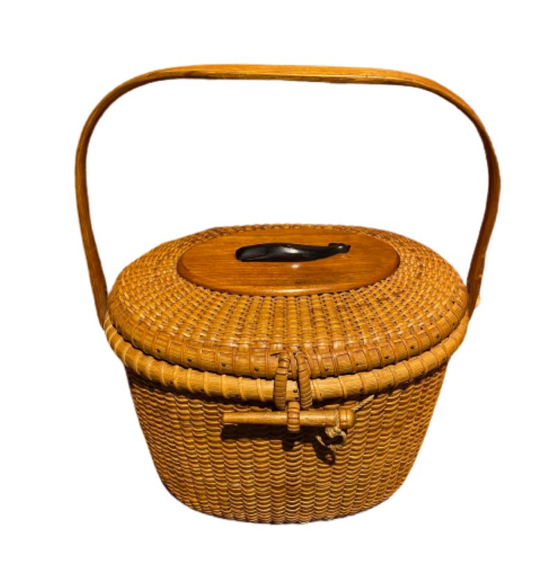 Woven Leather Trimmed Market Basket – Intertwined: Handmade for Good