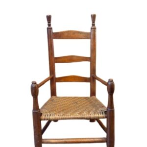 19th Century New Lebanon Shaker Child's Ladder Back Armchair, circa 1870
