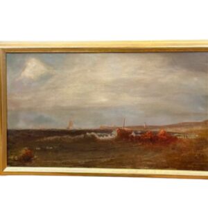 19th Century Plein Air Shore Scene, American School, circa 1870s