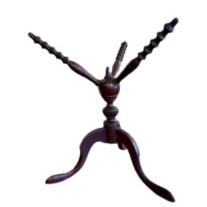 Scarce George III or Regency Carved Mahogany Tabletop Spider or Cricket Stand, 1780 - 1830