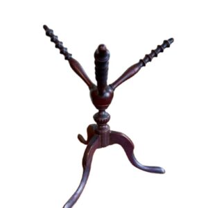 Scarce George III or Regency Carved Mahogany Tabletop Spider or Cricket Stand, 1780 - 1830