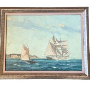 Whaling Seascape "In the English Channel" by Gordon Grant (1875 - 1962), circa 1920s