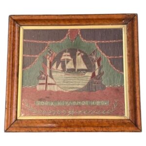 19th Century Sailor's Woolie of a Top-Sail Schooner, circa 1860